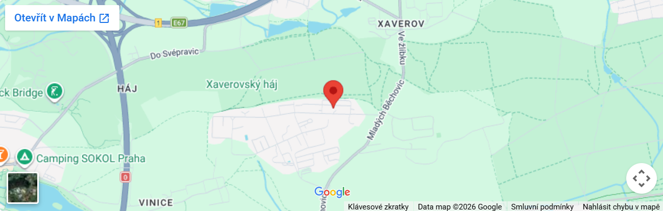 Mapa provozovny – Podnikatelská 565, Praha 9 Běchovice